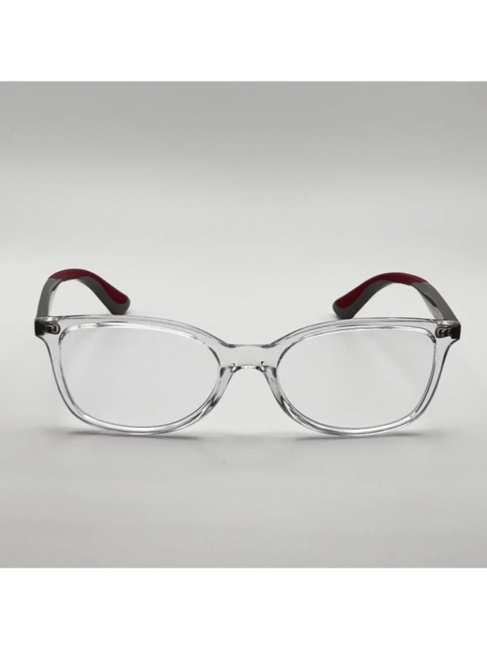 Ray Ban RB 1586 3832 Junior Youth Eyeglass Frames Clear Red Gray 49-16-130 Case